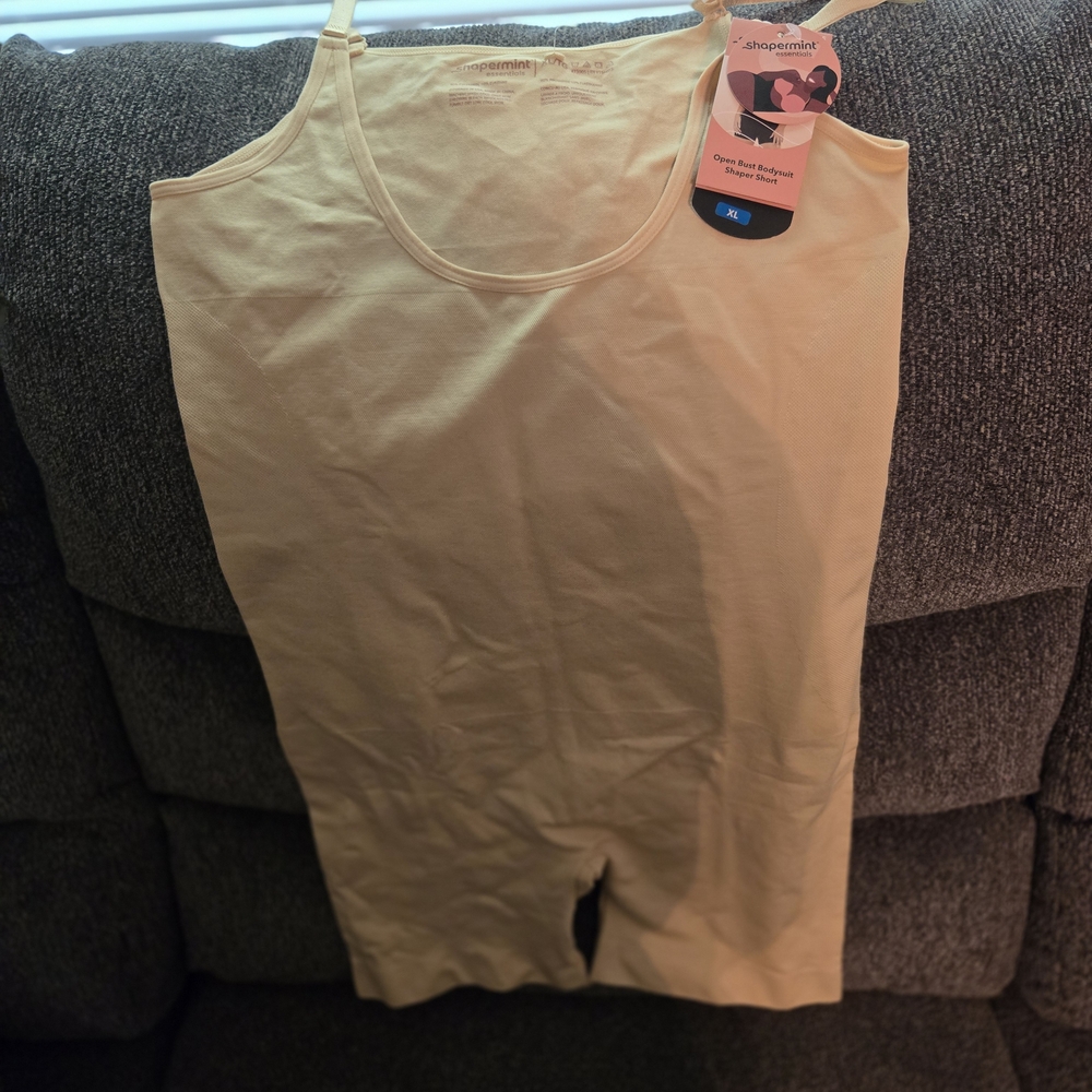 Yellow Shapermint Open Bust Bodysuit